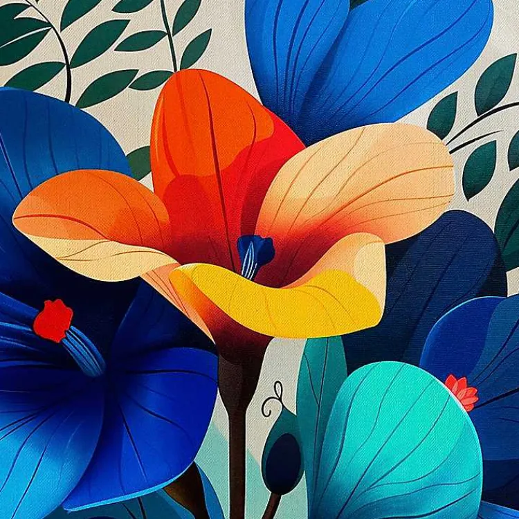 Canvas Art-Kirklands Home Ultra Violet Blooms II Framed Canvas Art Print