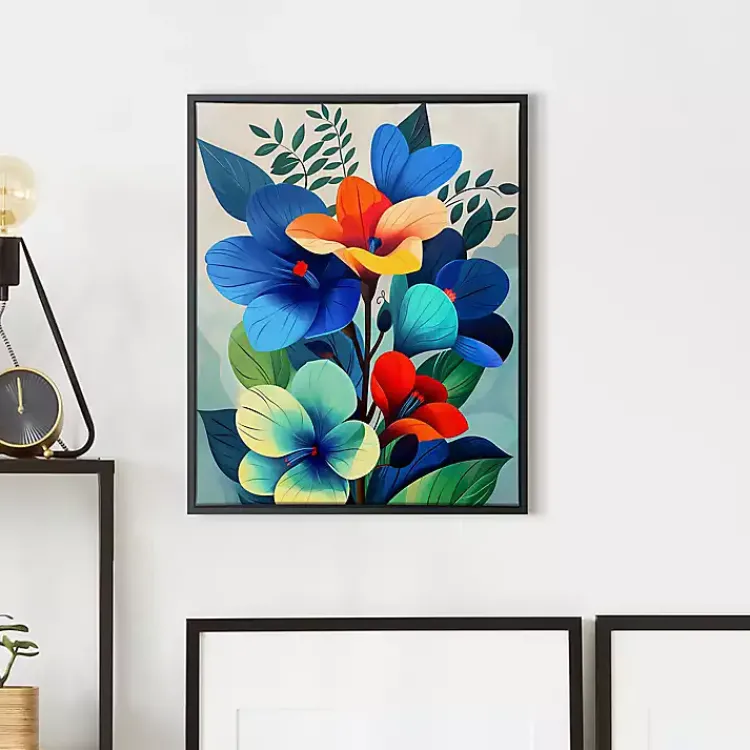 Canvas Art-Kirklands Home Ultra Violet Blooms II Framed Canvas Art Print