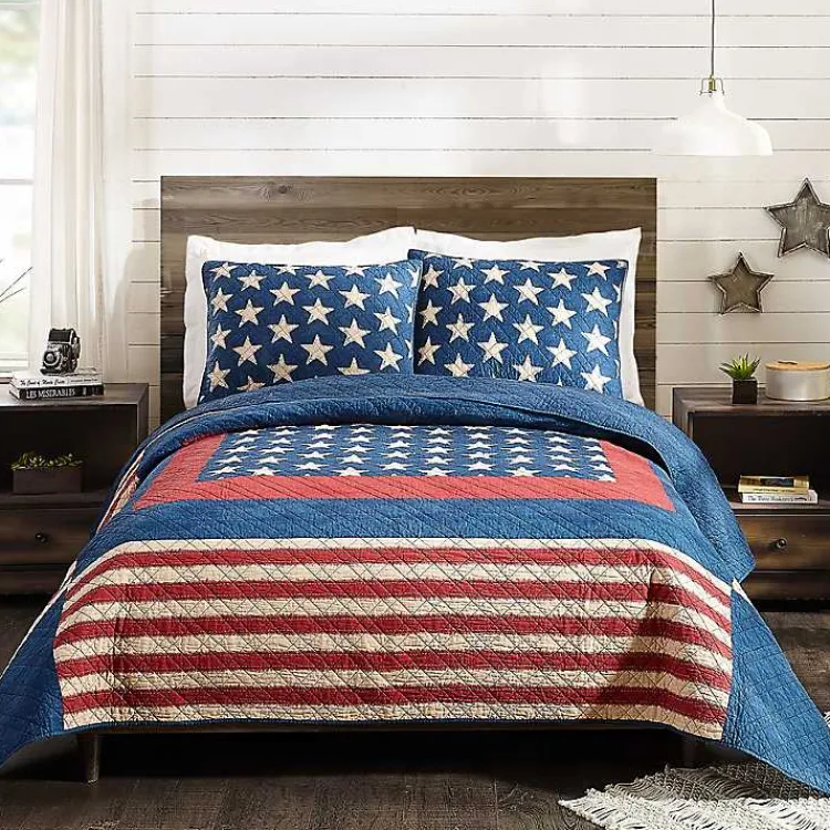 Quilts-Kirklands Home Americana Patch 3-pc. Full/Queen Quilt Set