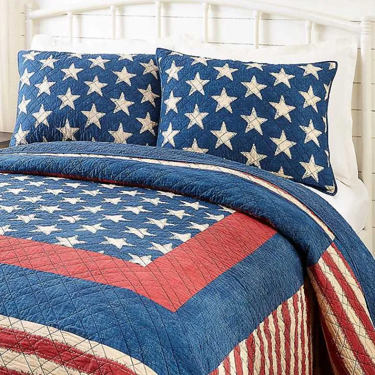 Quilts-Kirklands Home Americana Patch 3-pc. Full/Queen Quilt Set