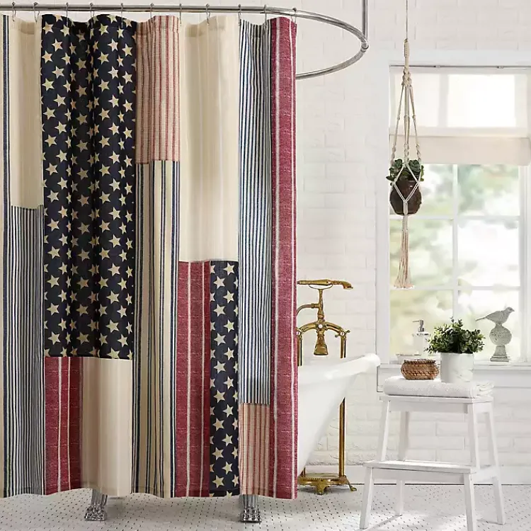 Shower Curtains-Kirklands Home Americana Shower Curtain Multi