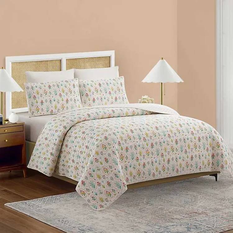 Quilts-Kirklands Home Floral Wallpaper 3-pc. Full/Queen Quilt Set