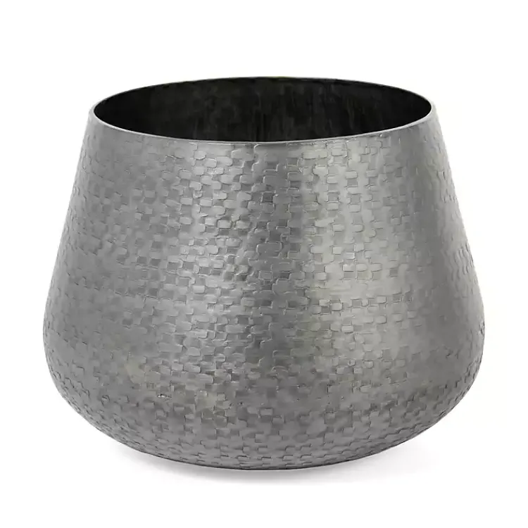 Planters-Kirklands Home Gray Hammered Metal Retta Planter