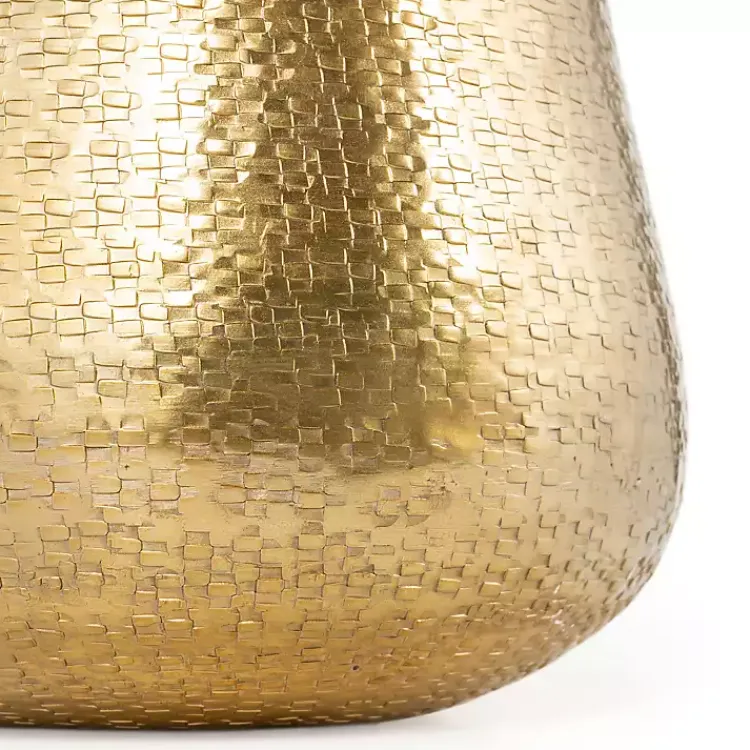 Planters-Kirklands Home Hammered Metal Retta Planter Gold