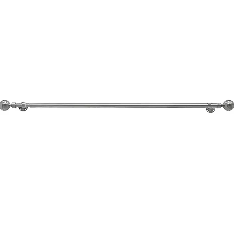 Curtain Rods & Hardware-Kirklands Home Nickel Blackout Extendable Curtain Rod, 72 in.