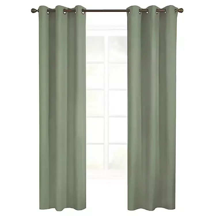 Curtains & Drapes-Kirklands Home Sage Room Darkening Curtain Panel Set, 54 in. Green