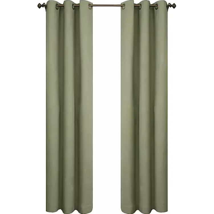 Curtains & Drapes-Kirklands Home Sage Room Darkening Curtain Panel Set, 63 in. Green