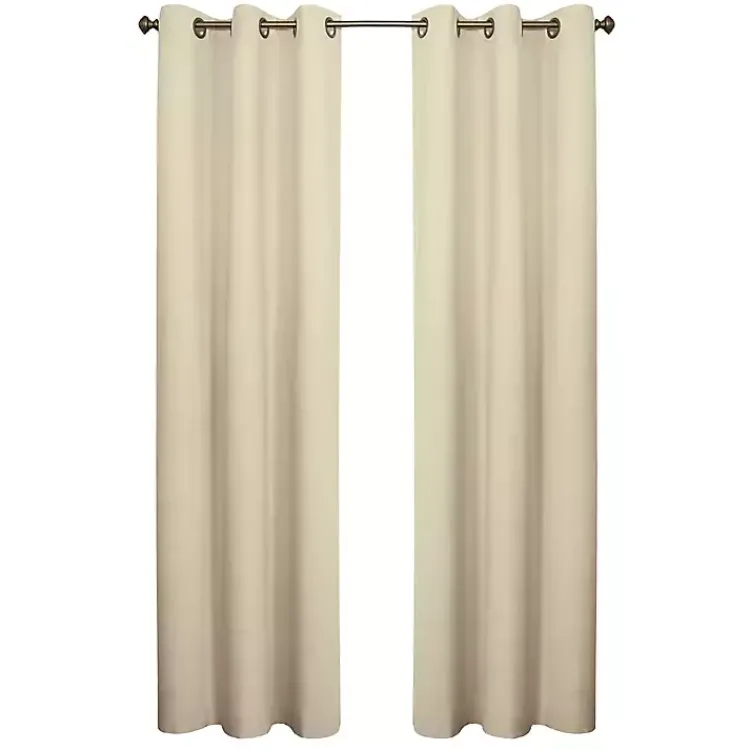 Curtains & Drapes-Kirklands Home Natural Room Darkening Curtain Panel Set, 72 in. Tan
