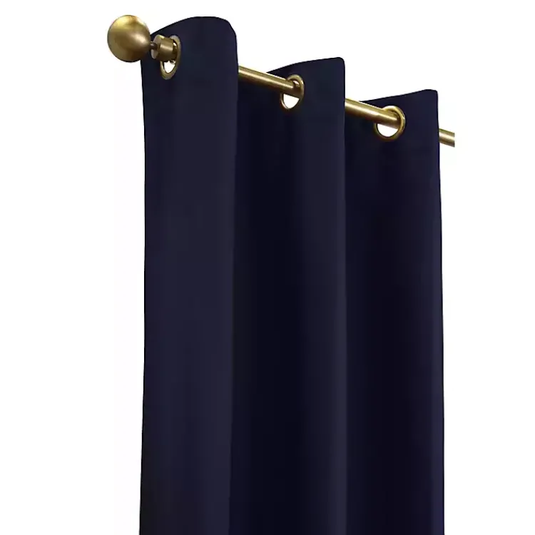 Curtains & Drapes-Kirklands Home Navy Room Darkening Curtain Panel Set, 72 in. Blue