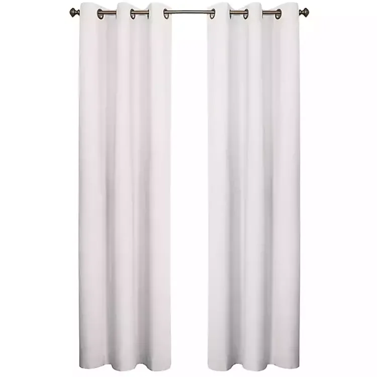 Curtains & Drapes-Kirklands Home Room Darkening Curtain Panel Set, 84 in. White