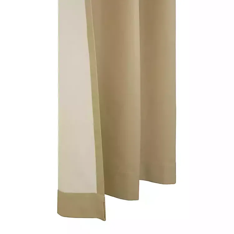 Curtains & Drapes-Kirklands Home Khaki Room Darkening Curtain Panel Set, 95 in. Tan