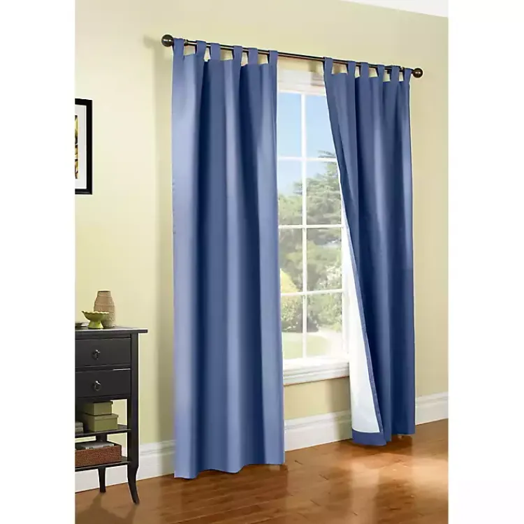 Curtains & Drapes-Kirklands Home Weathermate Blackout Curtain Panel, 63 in. Blue