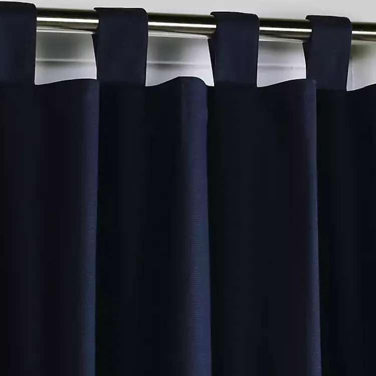Curtains & Drapes-Kirklands Home Navy Weathermate Curtain Panel, 72 in Blue