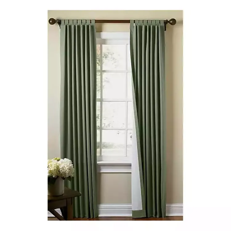 Curtains & Drapes-Kirklands Home Sage Weathermate Curtain Panel, 72 in. Green