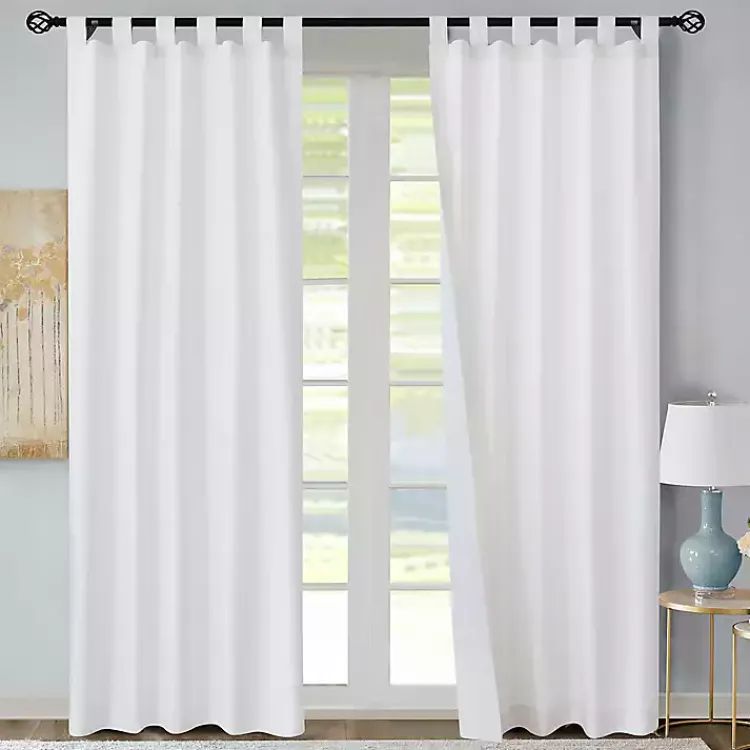 Curtains & Drapes-Kirklands Home Weathermate Blackout Curtain Panel, 72 in. White