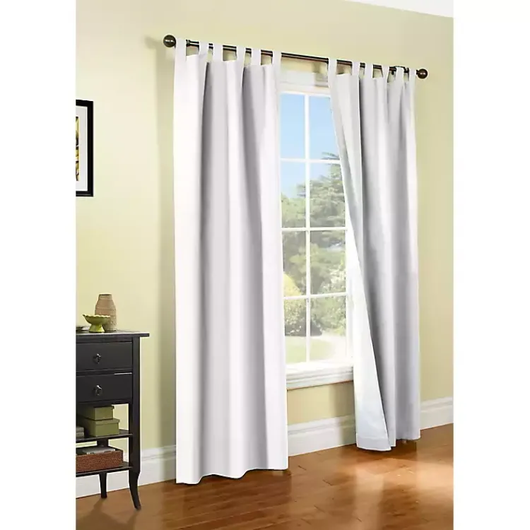 Curtains & Drapes-Kirklands Home Weathermate Blackout Curtain Panel, 72 in. White