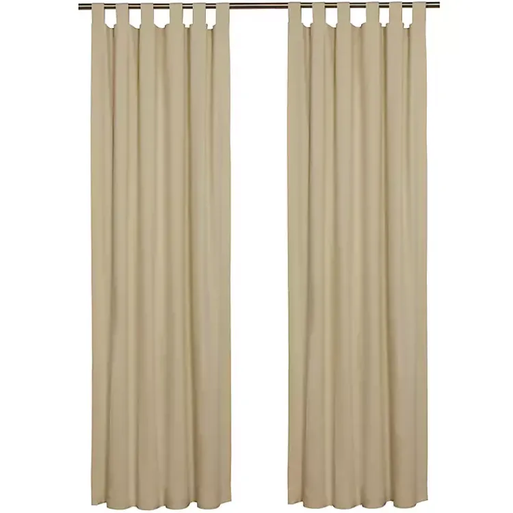 Curtains & Drapes-Kirklands Home Taupe Weathermate Blackout Cur Panel, 84 in. Tan