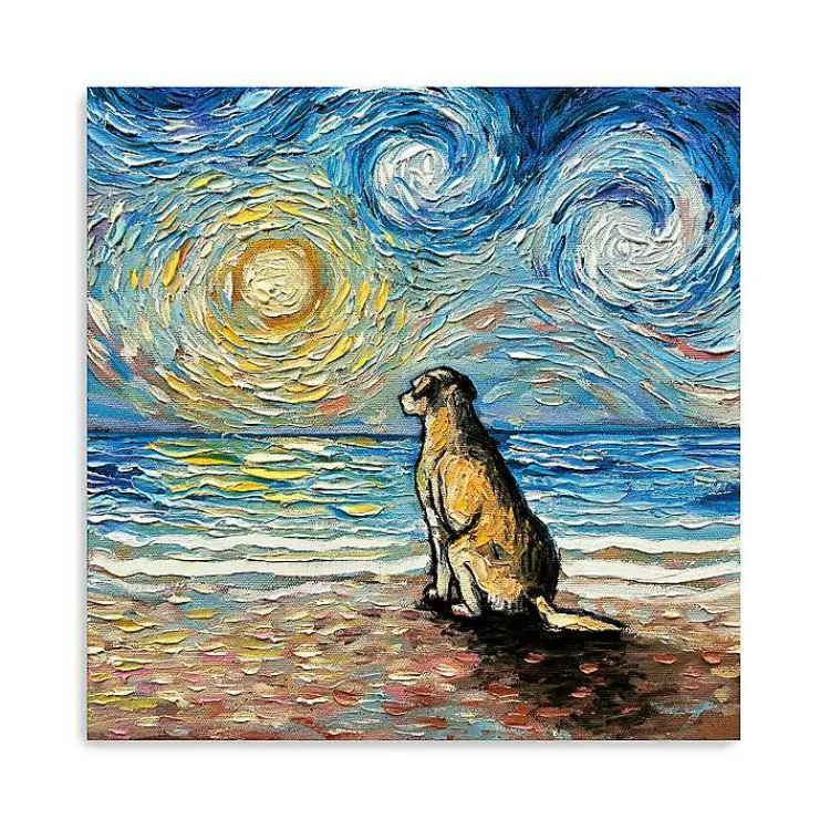 Canvas Art-Kirklands Home Yellow Lab Beach Days Canvas Art Print