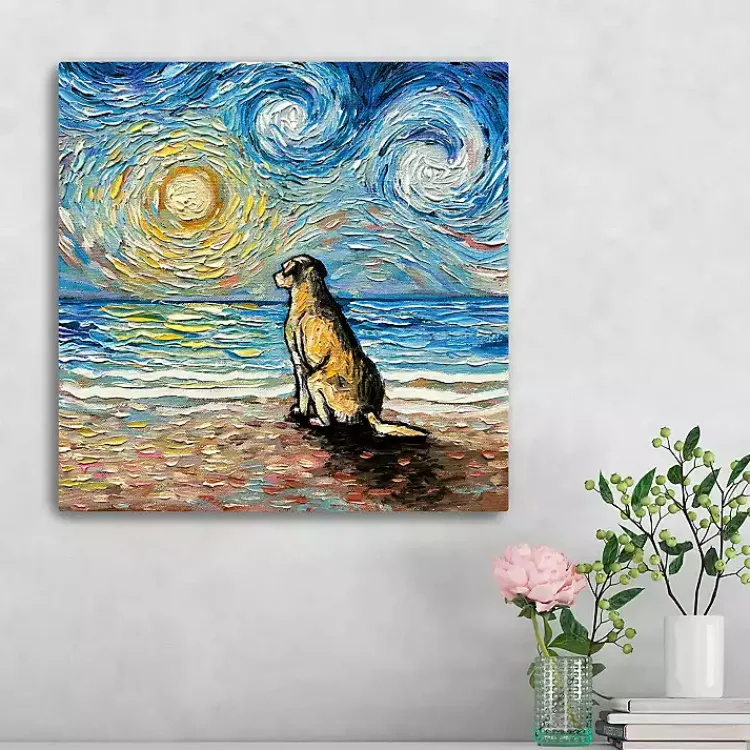 Canvas Art-Kirklands Home Yellow Lab Beach Days Canvas Art Print