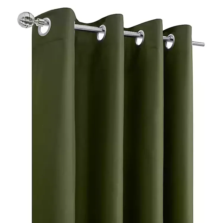 Curtains & Drapes-Kirklands Home Olive Alpine Blackout Curtain Panel, 108 in. Green