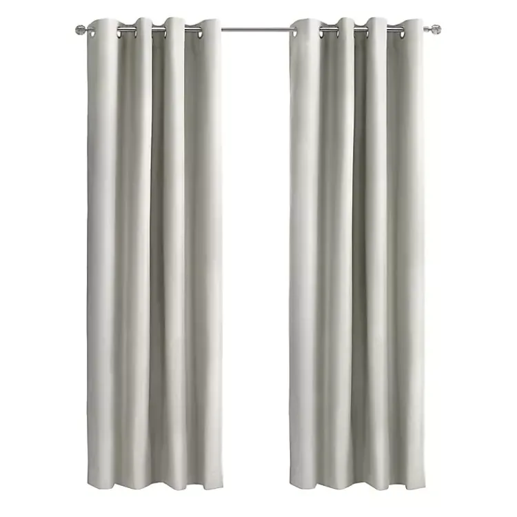 Curtains & Drapes-Kirklands Home Alpine Blackout Curtain Panel, 84 in. White