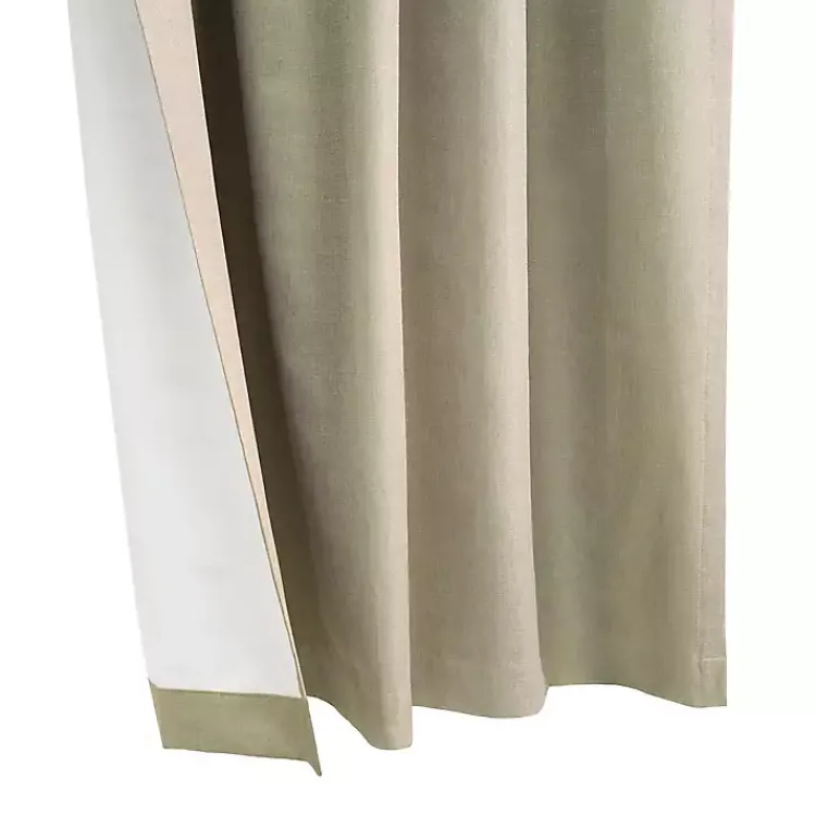 Curtains & Drapes-Kirklands Home Oatmeal Baxter Blackout Curtain Panel, 95 in. Tan