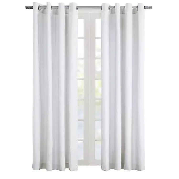 Curtains & Drapes-Kirklands Home Crinkle Harmony Curtain Panel, 84 in. White