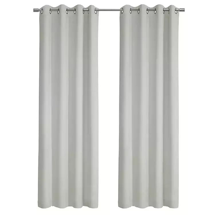 Curtains & Drapes-Kirklands Home Faux Suede Blackout Curtain Panel, 84 in. White