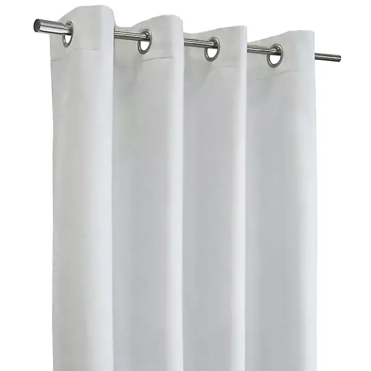 Curtains & Drapes-Kirklands Home Faux Suede Blackout Curtain Panel, 95 in. White