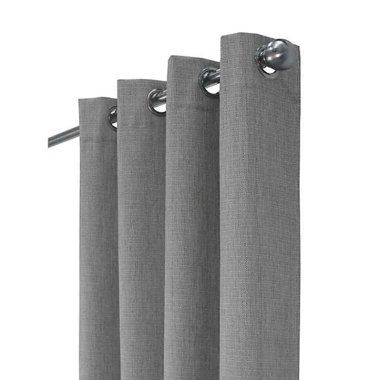 Curtains & Drapes-Kirklands Home Thatched Blackout Curtain Panel, 108 in. Gray