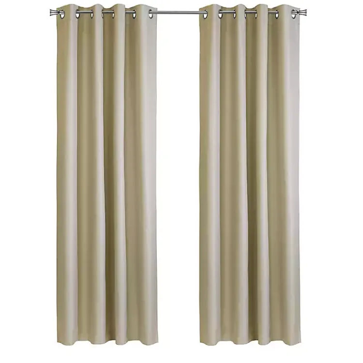 Curtains & Drapes-Kirklands Home Newberry Blackout Curtain Panel, 108 in. Tan
