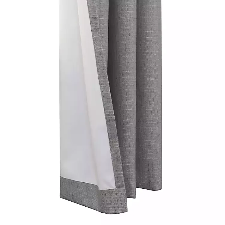 Curtains & Drapes-Kirklands Home Thatched Blackout Curtain Panel, 63 in. Gray
