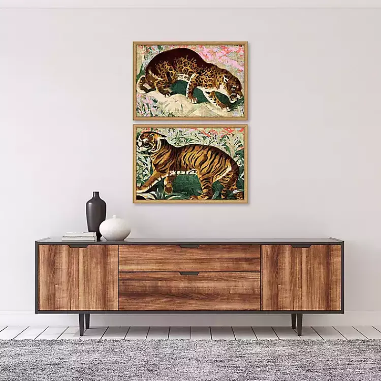 Framed Art-Kirklands Home Jungle Cats Framed Art Prints, Set of 2