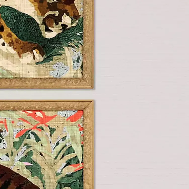 Framed Art-Kirklands Home Jungle Cats Framed Art Prints, Set of 2