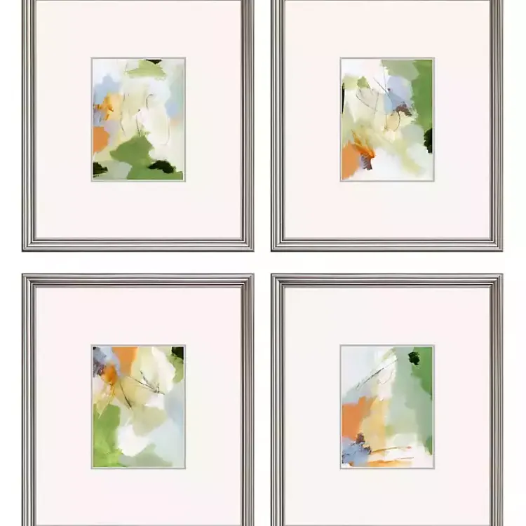 Framed Art-Kirklands Home Verdure Abstract Framed Art Prints, Set of 4