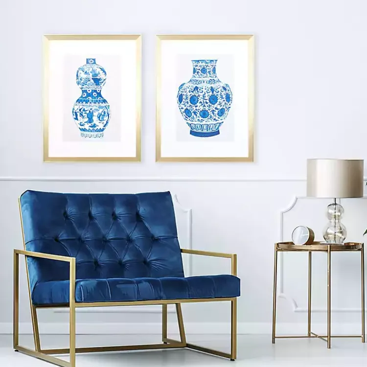 Framed Art-Kirklands Home Chinoiserie Vases II Framed Art Prints, Set of 2