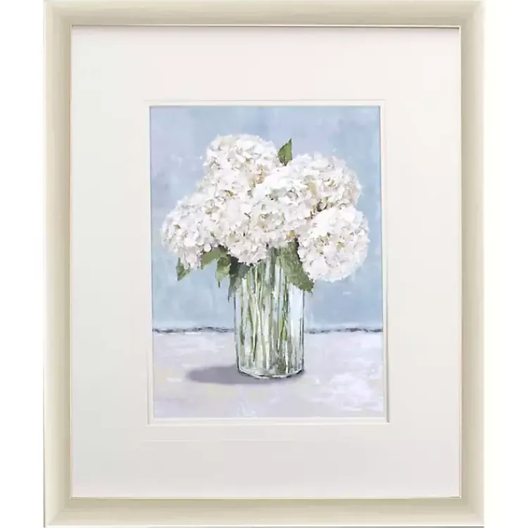 Framed Art-Kirklands Home White Hydrangeas II Framed Art Print