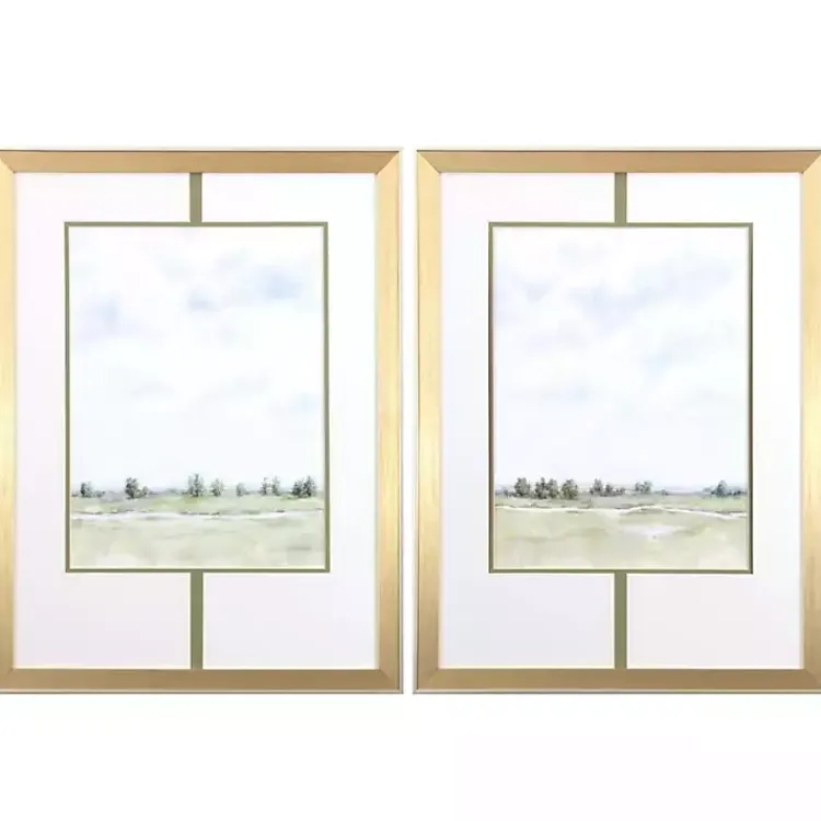 Framed Art-Kirklands Home Distant View Framed Art Prints, Set of 2 White
