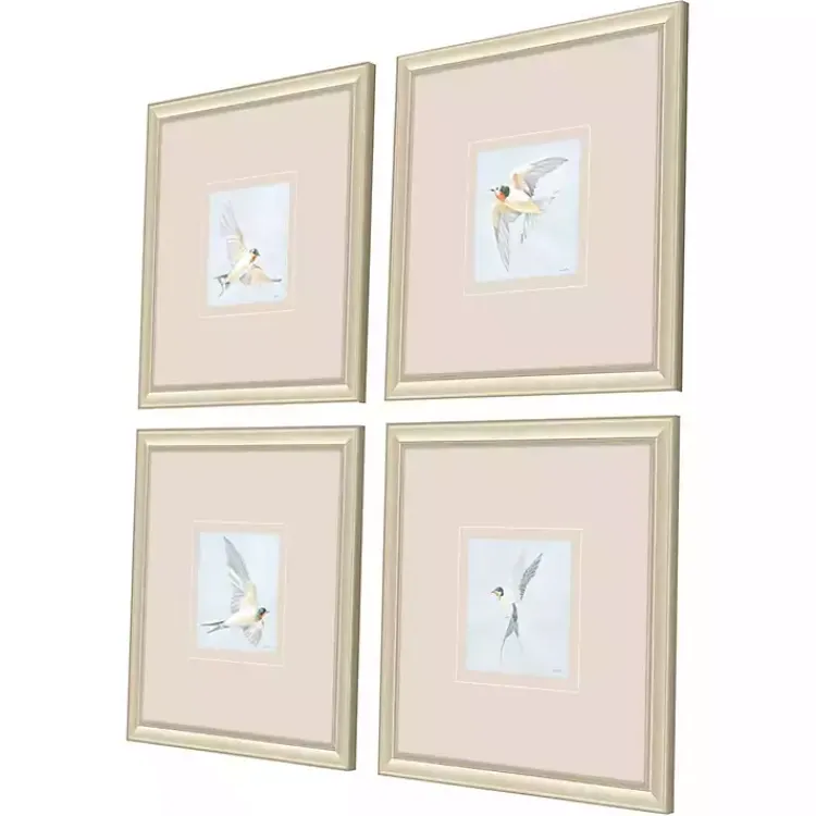 Framed Art-Kirklands Home Swift Birds Framed Art Prints, Set of 4