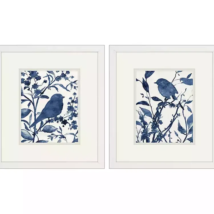 Framed Art-Kirklands Home Bluebird Silhouette Framed Art Prints, Set of 2