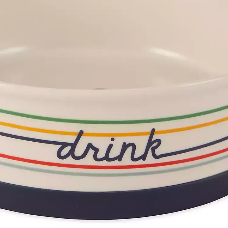 Pet Dishes & Canisters-Kirklands Home Eat & Drink Large Striped Pet Bowls, Set of 2 Multi