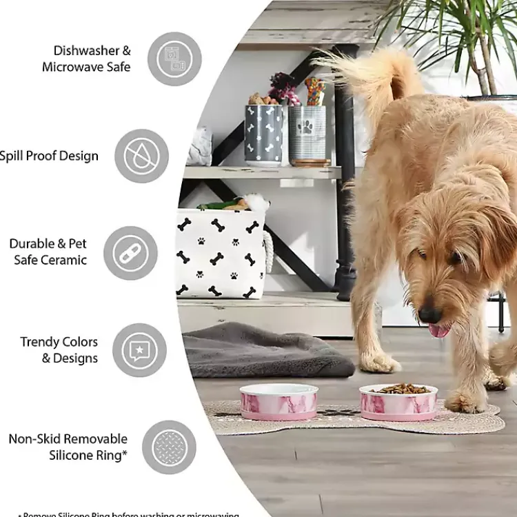 Pet Dishes & Canisters-Kirklands Home Eat & Drink Large Striped Pet Bowls, Set of 2 Multi