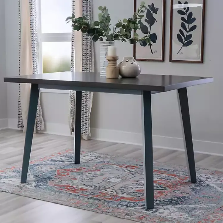 Dining Tables-Kirklands Home Blue and Gray Wood Aliza Counter Height Table