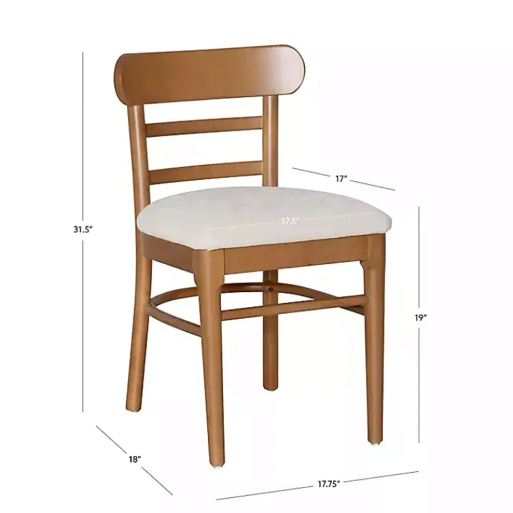 Dining Chairs-Kirklands Home Cream Upholstered Wood Dining Chairs, Set of 2 White