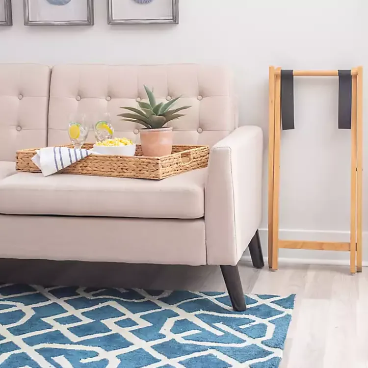 Accent & End Tables-Kirklands Home Natural Hyacinth Haysom Tray Table Tan