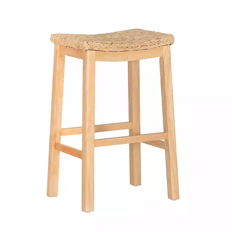 Bar Stools & Counter Height Stools-Kirklands Home Natural Hyacinth Haysom Bar Stool Tan