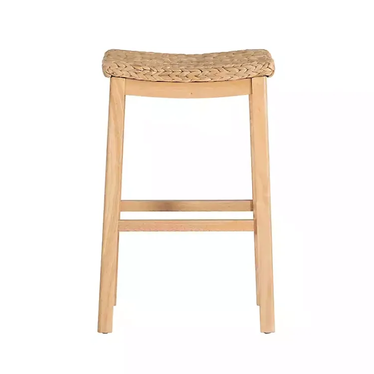 Bar Stools & Counter Height Stools-Kirklands Home Natural Hyacinth Haysom Bar Stool Tan