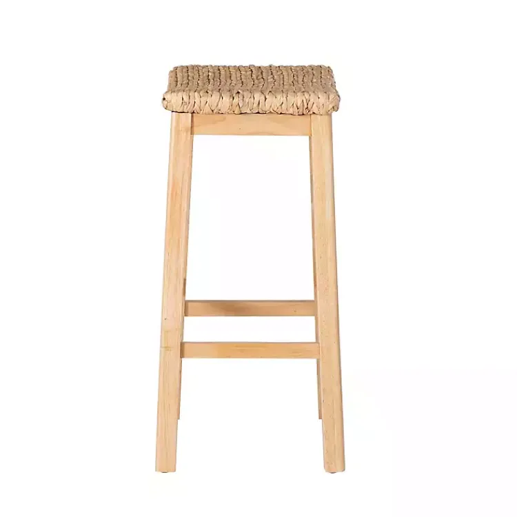 Bar Stools & Counter Height Stools-Kirklands Home Natural Hyacinth Haysom Bar Stool Tan