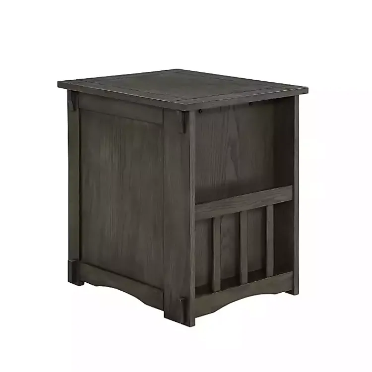 Accent & End Tables-Kirklands Home Wood Parnell Storage Accent Table Gray