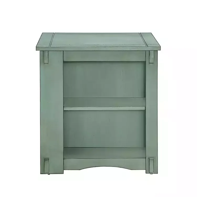 Accent & End Tables-Kirklands Home Teal Wood Parnell Storage Accent Table